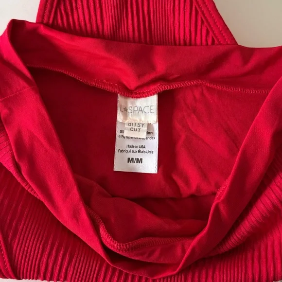 L*Space Bitsy Cut Ribbed Bikini Swim Bottom NWOT Size M - Picture 5 of 6